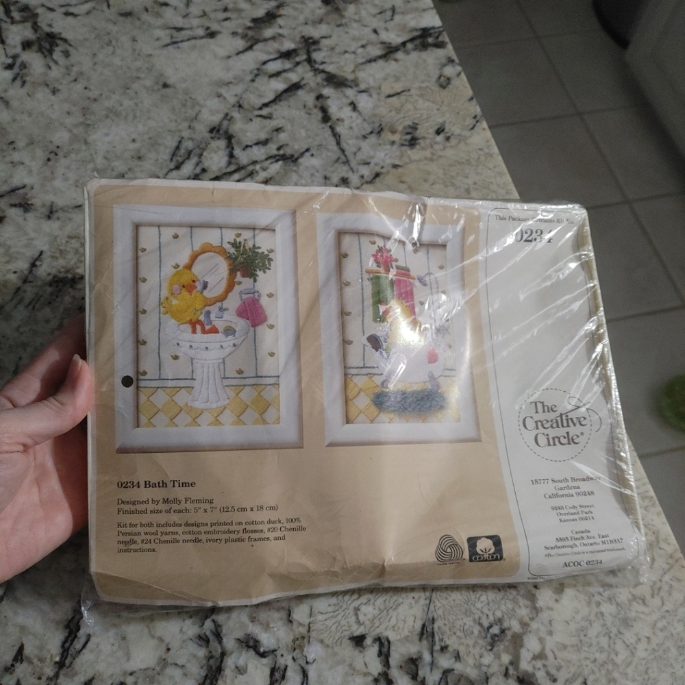 NEW Cross stitch kit BATH TIME